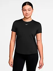 NIKE ONE CLASSIC WOMEN'S DRI-FIT SH - BLACK/WHITE Model01 Small1x1