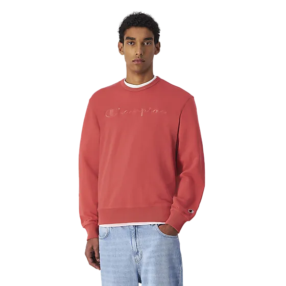 401215102102 CHAMPION M Big Logo Crewneck Sweatshirt 401215102102 CHAMPION M Big Logo Crewneck Sweatshirt Model01 Detail