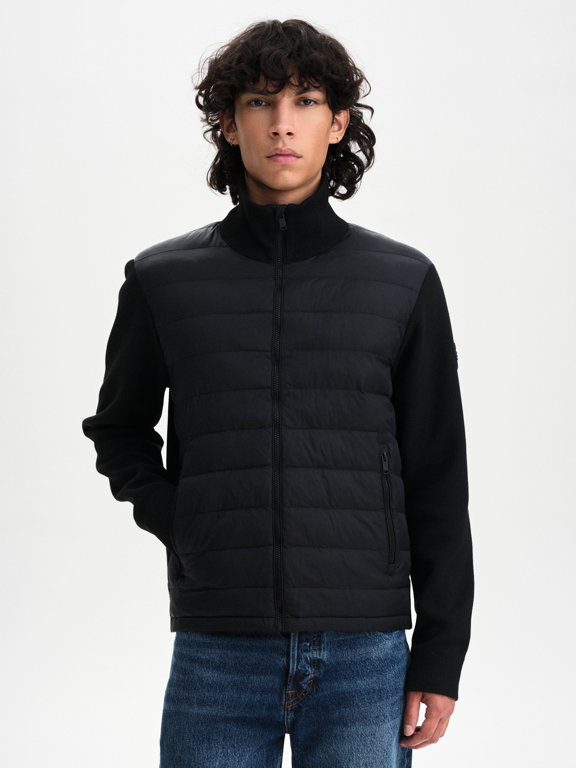 
EVEREST, 
M KNITTED HYBRID JACKET, 
Detail 1
