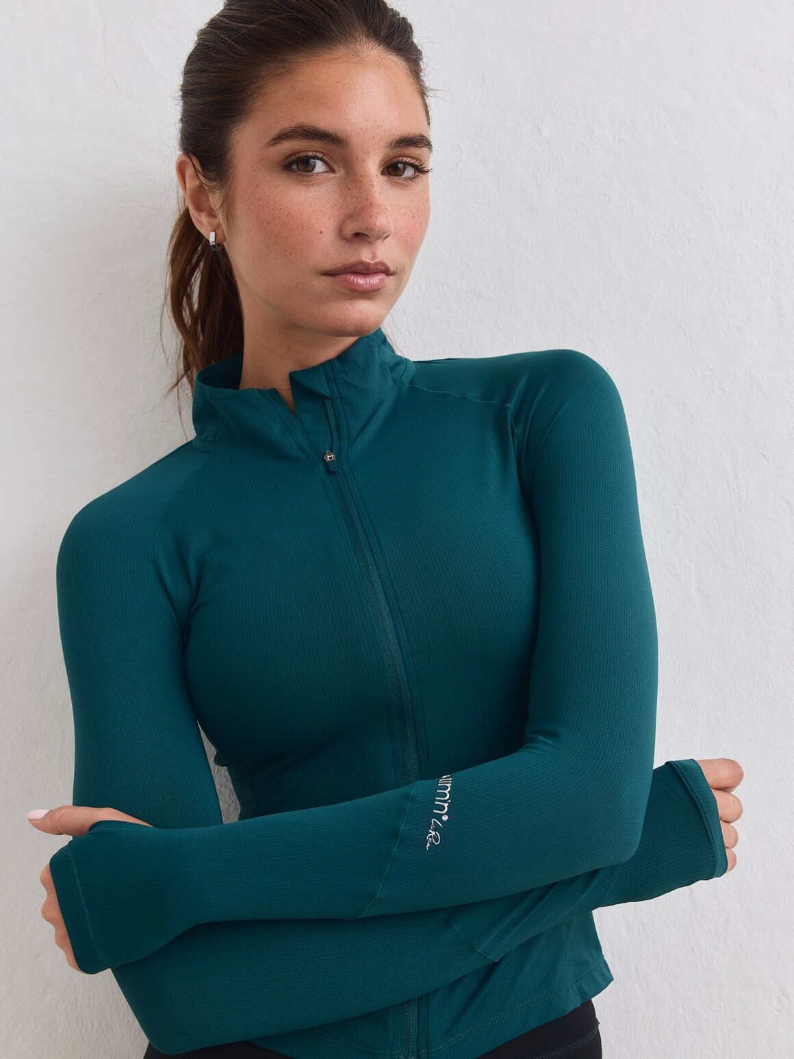 AIM&acute;N, W RUNNING ZIP LONG SLEEVE