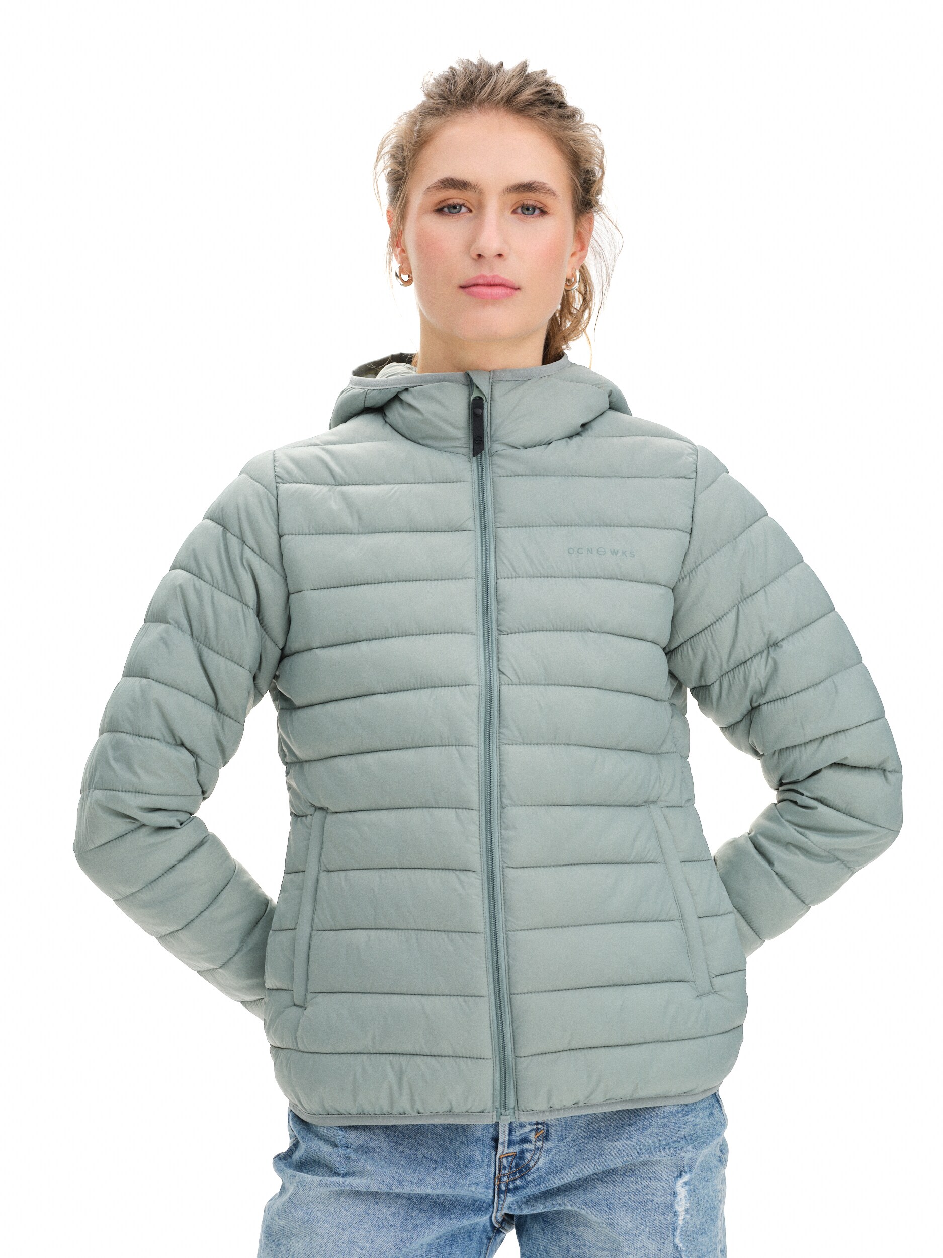 
OCEAN WORKS, 
Padded Hood Jacket W, 
Detail 1

