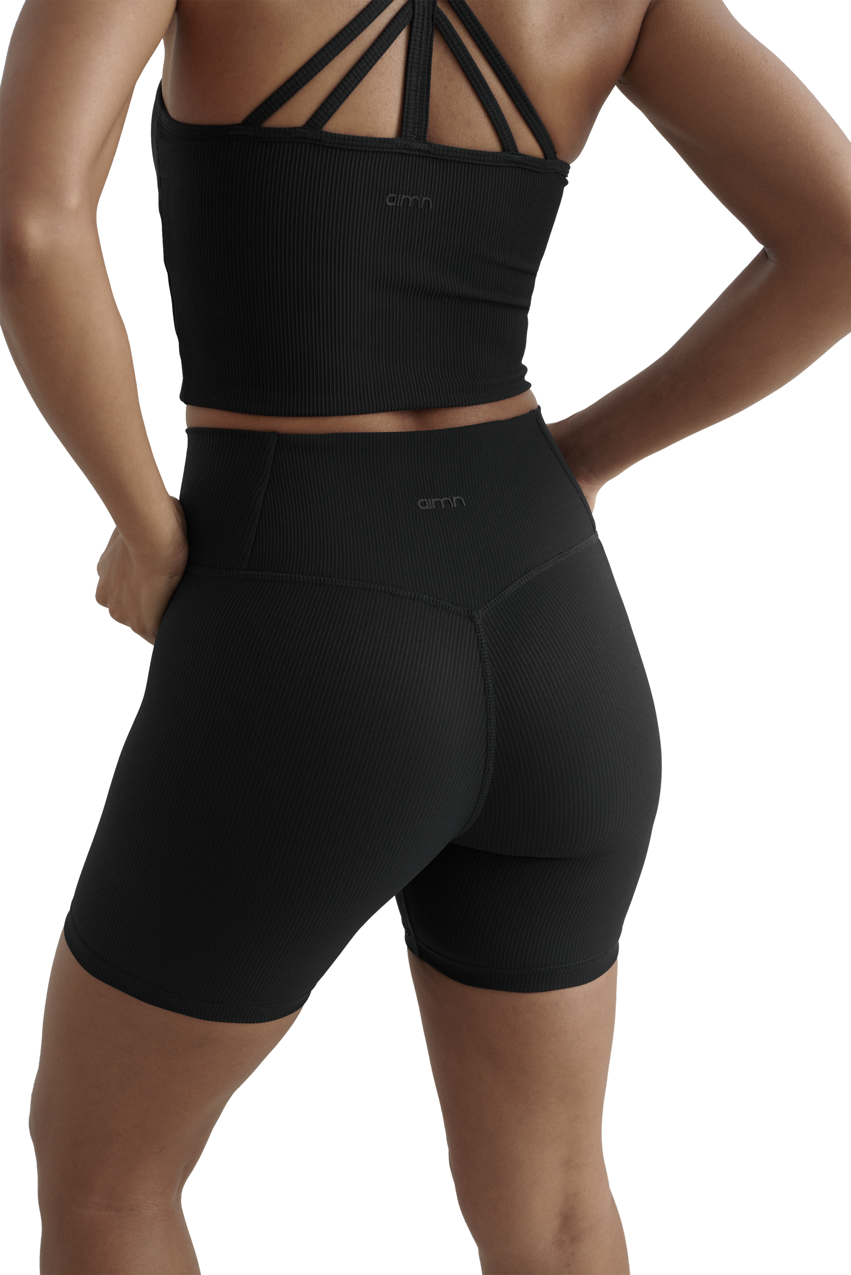 AIM&acute;N, Ribbed Performance Midi Biker Shorts