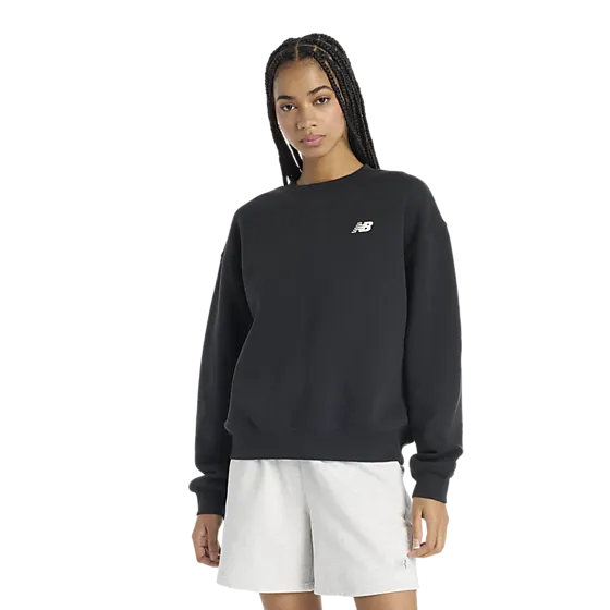 399659102101 NEW BALANCE W Reimagined Fleece Crew 399659102101 NEW BALANCE W Reimagined Fleece Crew Model01 Detail