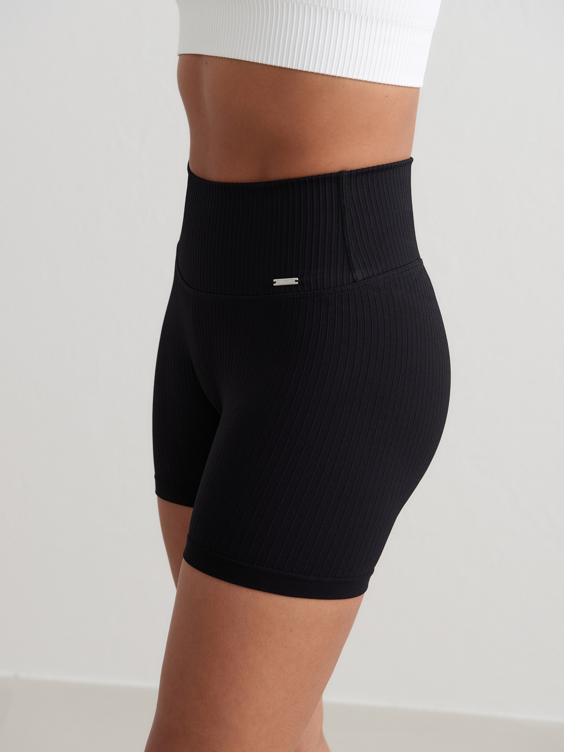 AIM&acute;N, W RIBBED SEAMLESS MIDI BIKER SHORTS