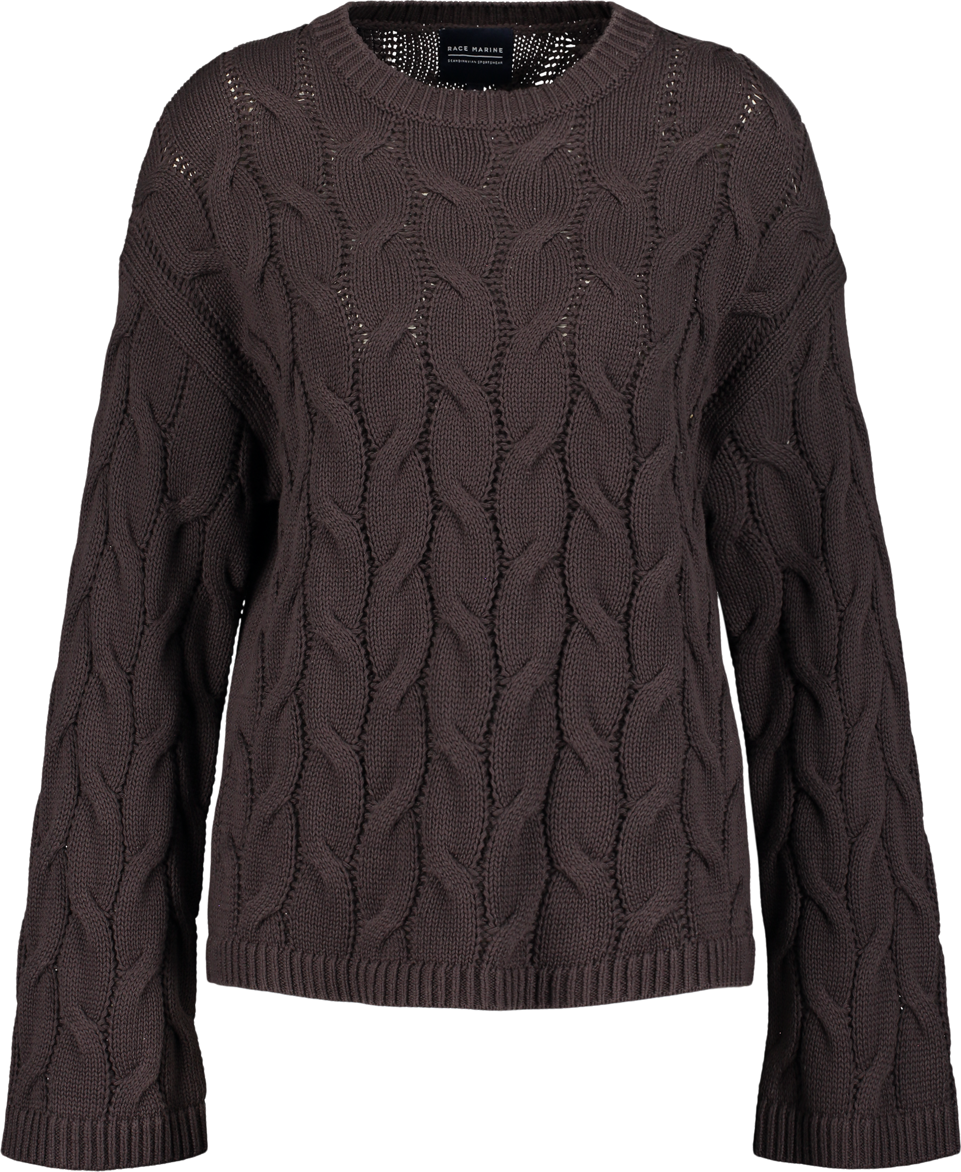 
RACE MARINE, 
W CABLE KNIT SWEATER, 
Detail 1
