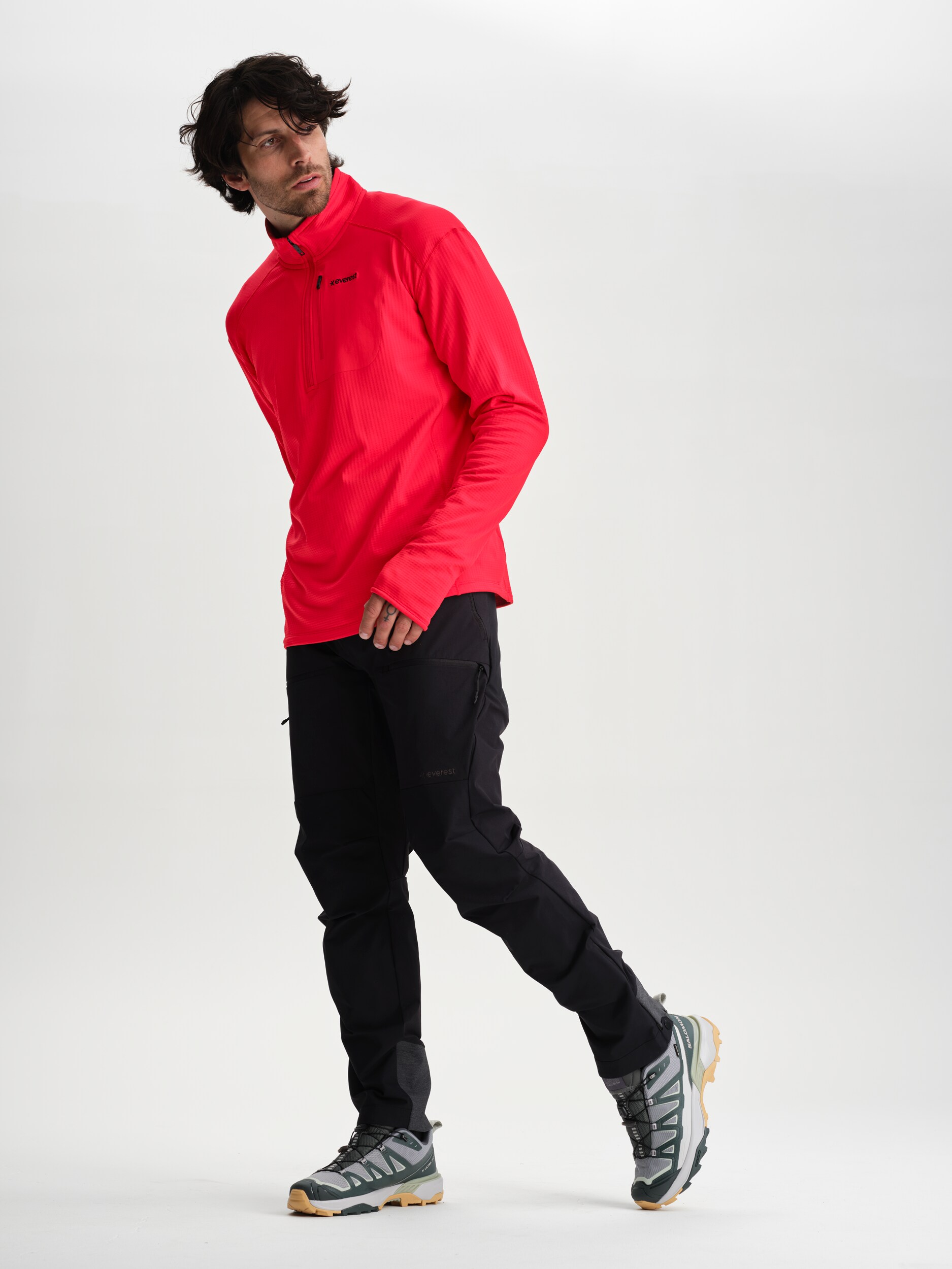 EVEREST, Structured Quarter Zip, Tekninen paita, Miesten