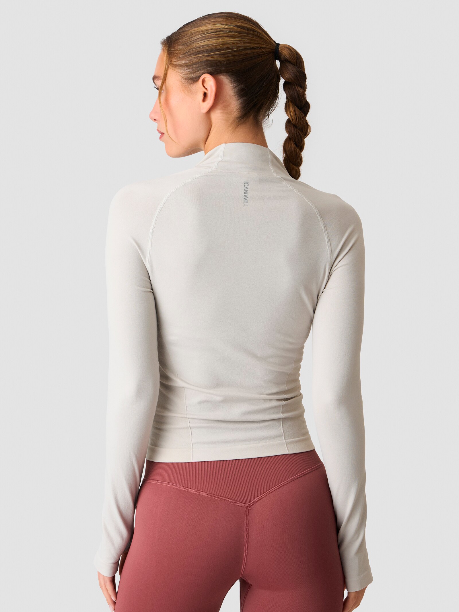 ICANIWILL, DEFINE SEAMLESS INVISIBLE 1/2 ZIP LS W