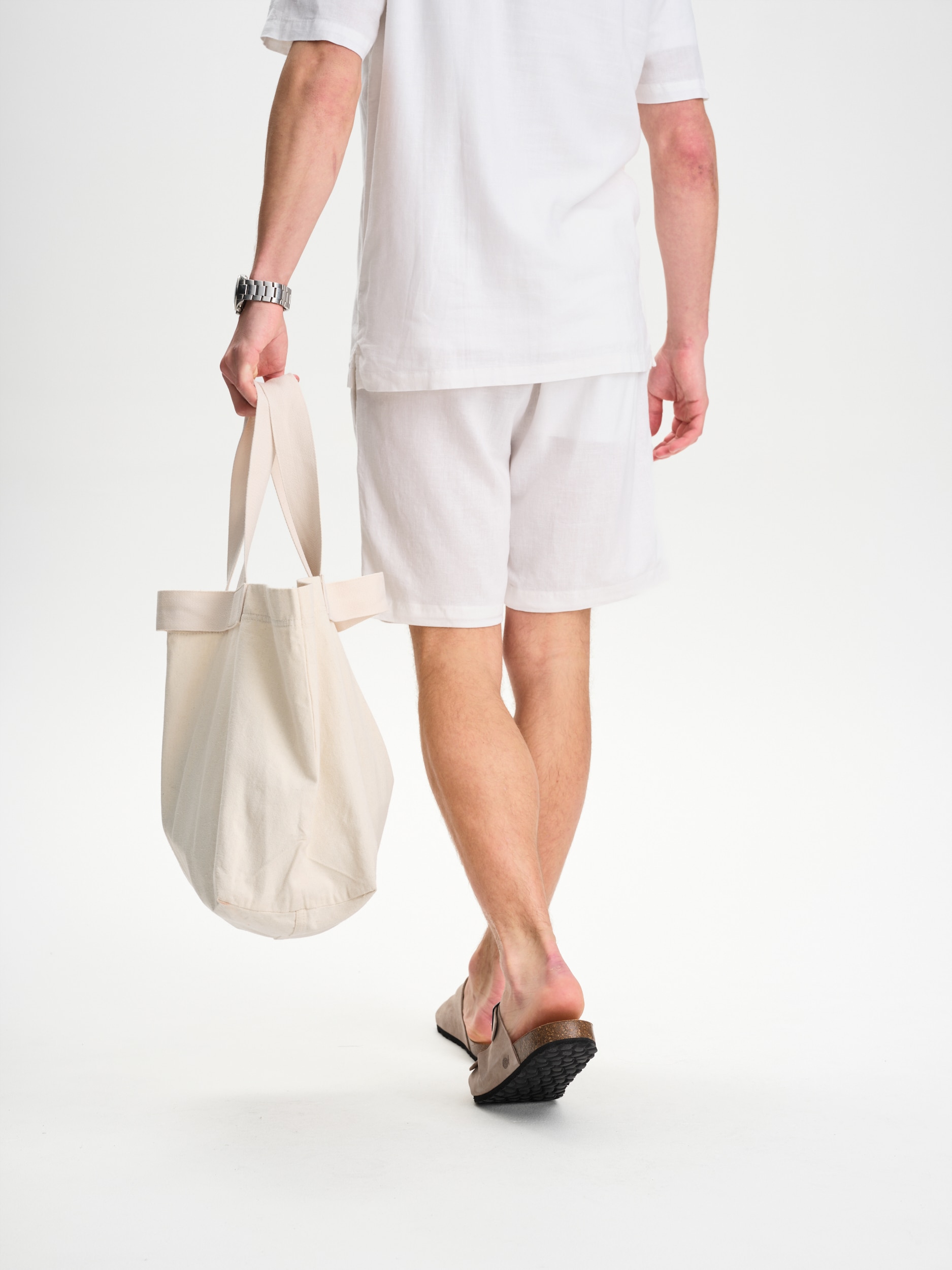 RACE MARINE, M COAST LINEN SHORTS