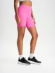 W Soft Fitness Shorts - Pink Glo Model01 Small1x1