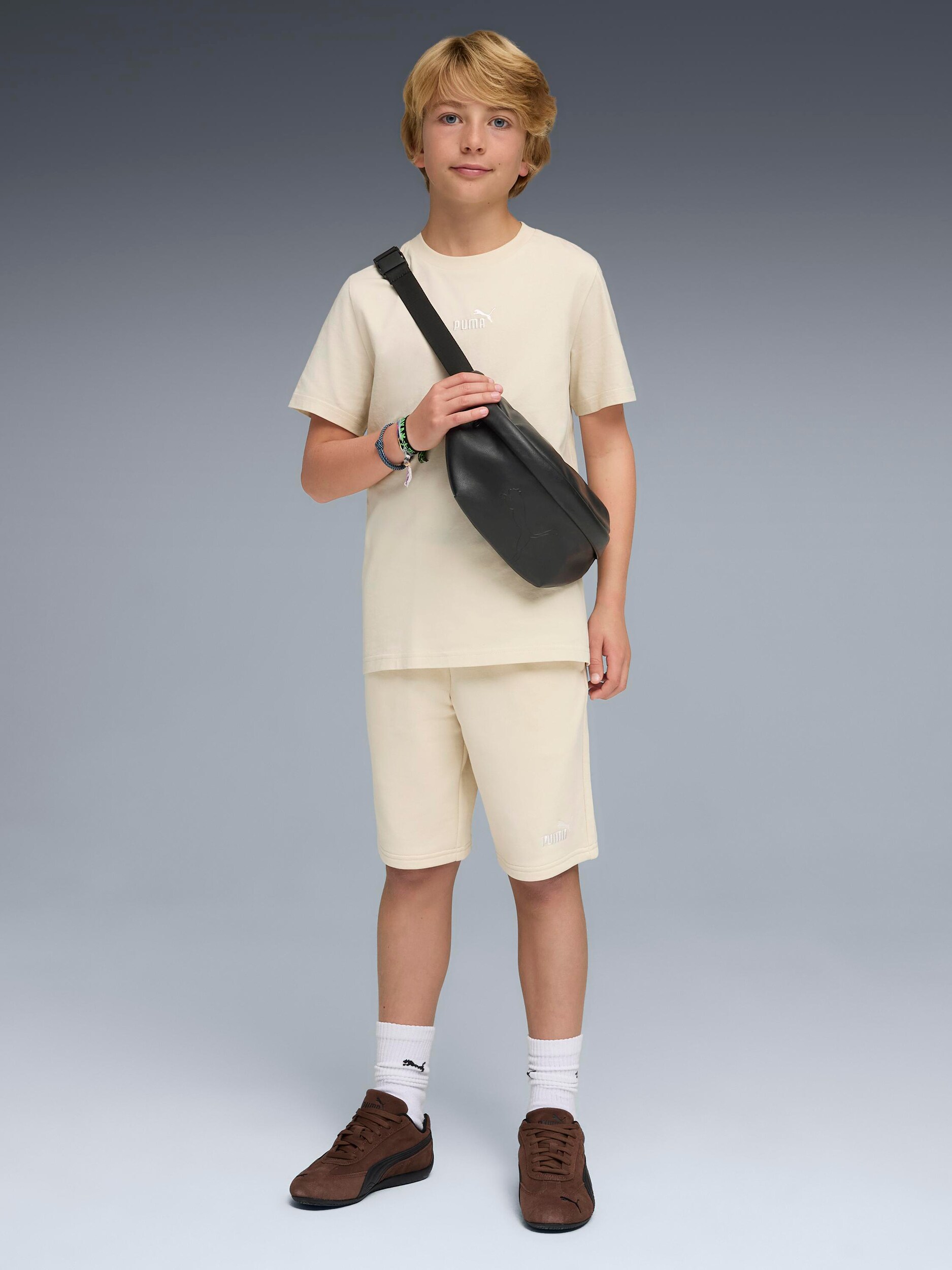 PUMA, J ESS SMALL NO.1 LOGO SHORTS TR B