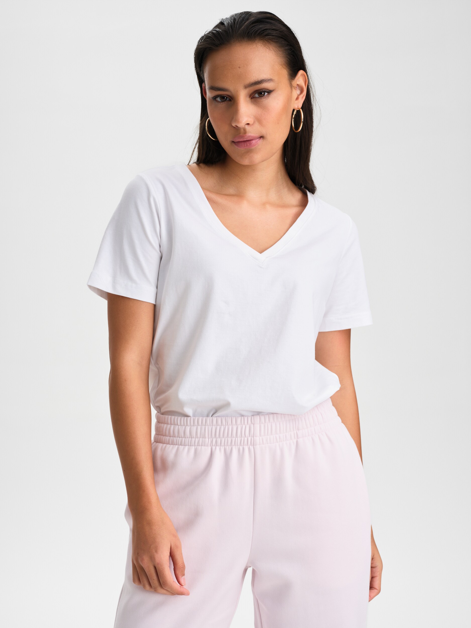 
SOC, 
W REGULAR FIT V-NECK TEE, 
Detail 1
