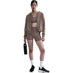 Nike One Women'S High-Waisted 5" Bi - Mink Brown/Blk Model01 Small1x1