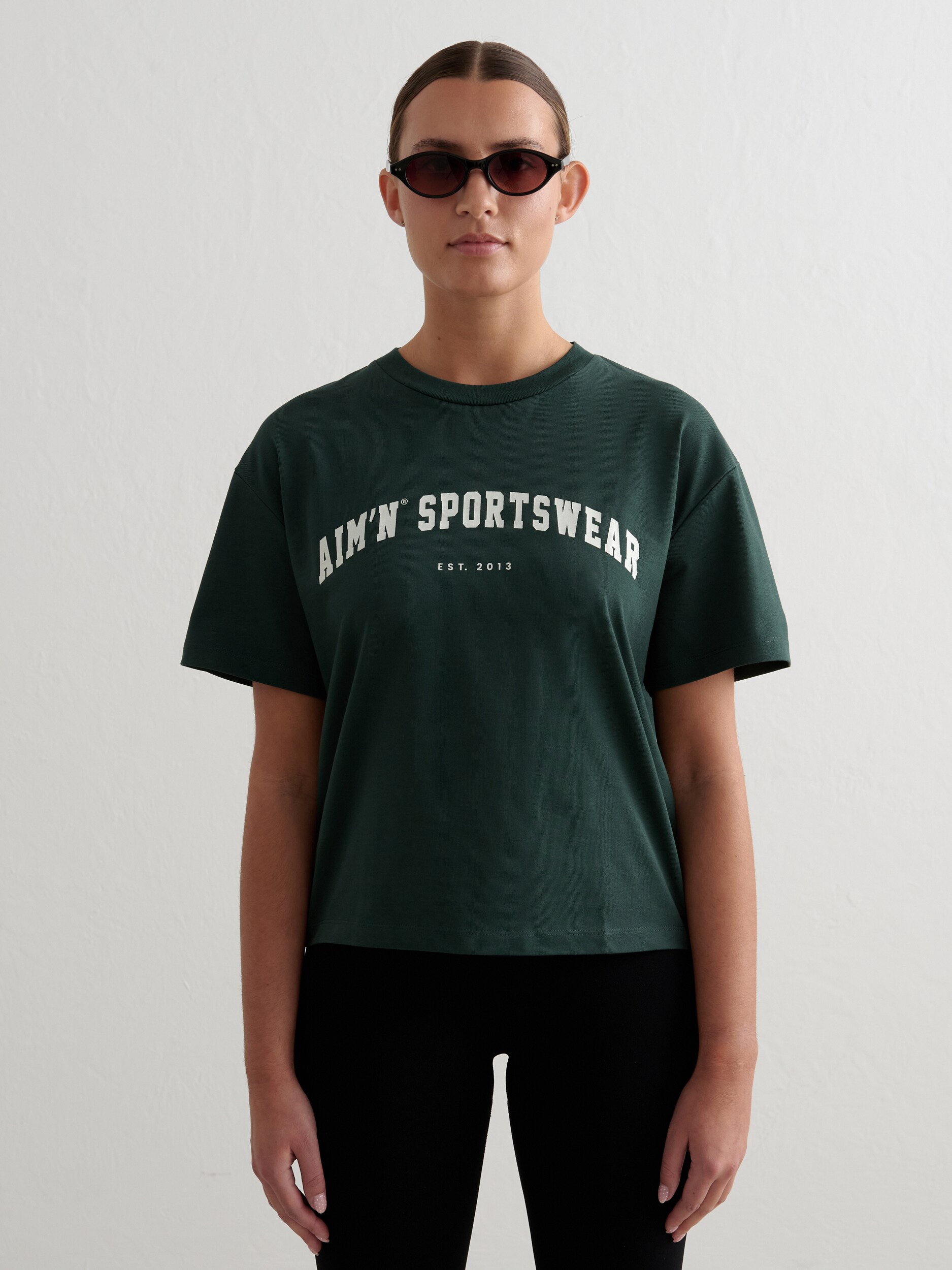 
AIM&acute;N, 
W Varsity Boxy T-shirt, 
Detail 1
