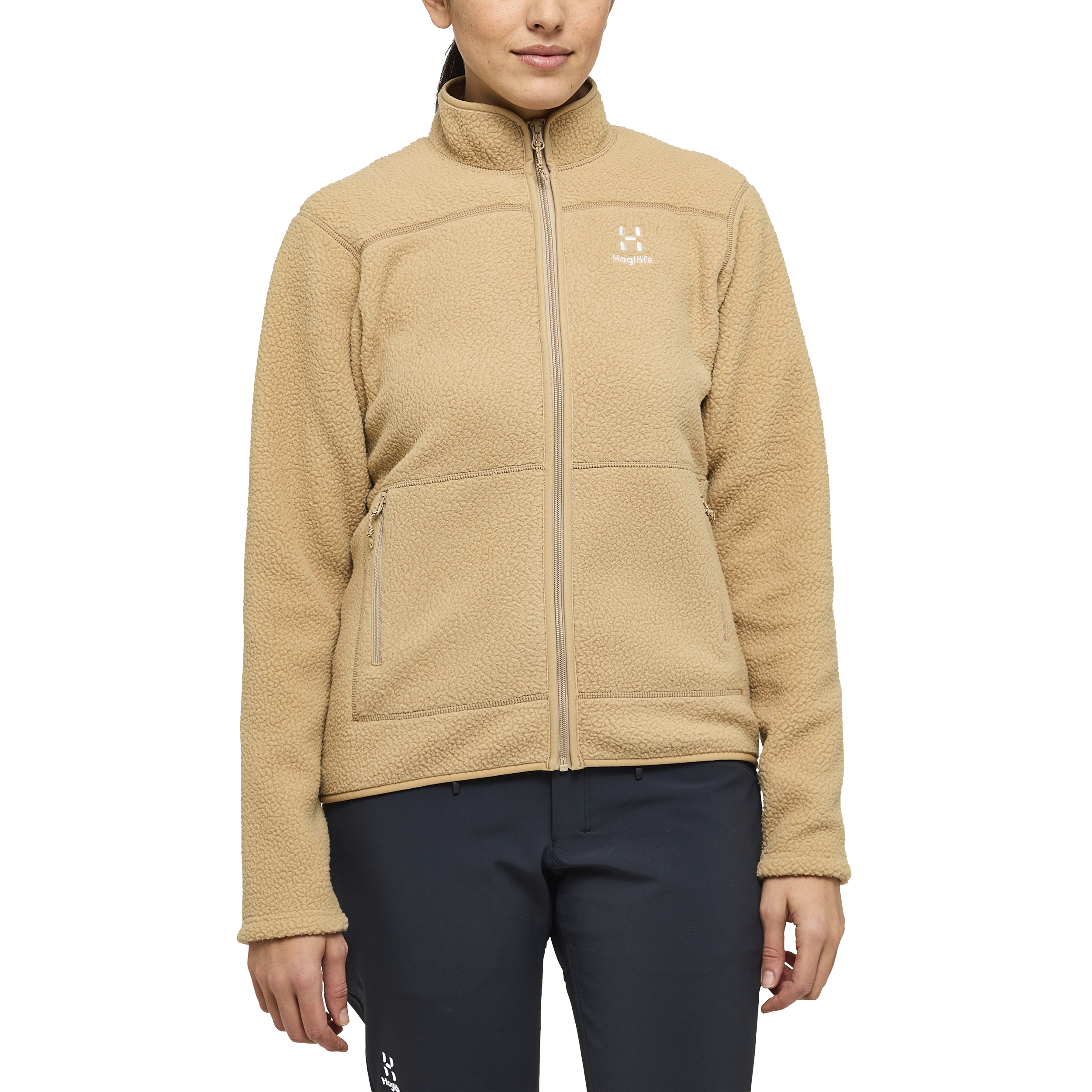 
HAGL&Ouml;FS, 
MOSSA PILE JACKET WOMEN, 
Detail 1
