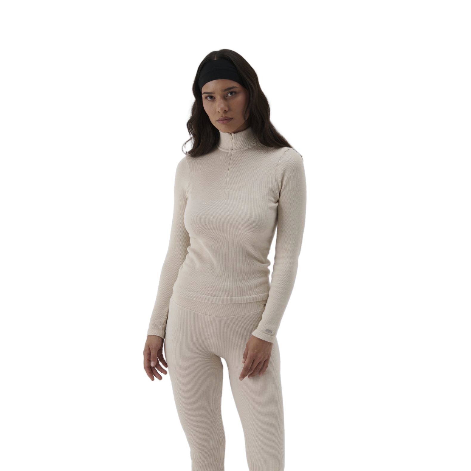 
AIM&acute;N, 
W Ribbed Wool Half Zip, 
Detail 1
