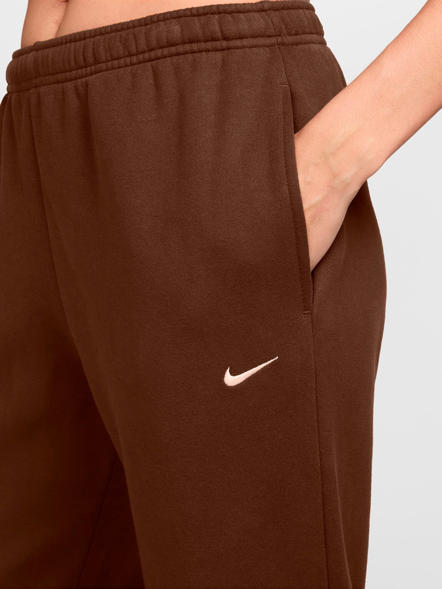 NIKE, W STUDIO FLEECE MID-RISE PANTS
