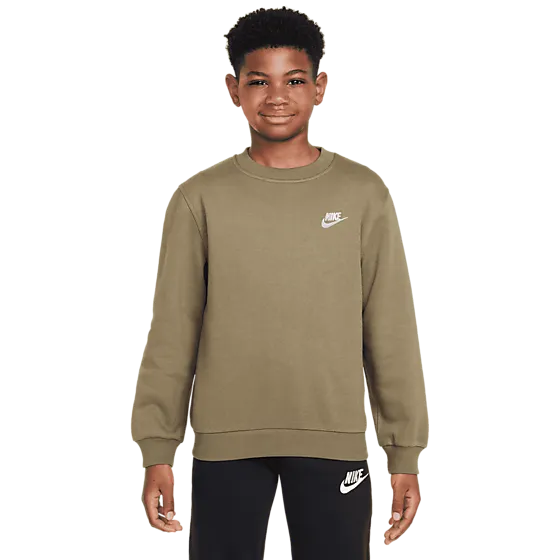 387172110102 NIKE J Nsw Club Flc Crew Ls Lbr 387172110102 NIKE J Nsw Club Flc Crew Ls Lbr Model01 Detail