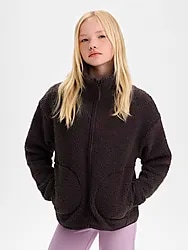 J PILE JACKET - PLUM SLATE Model01 Small1x1