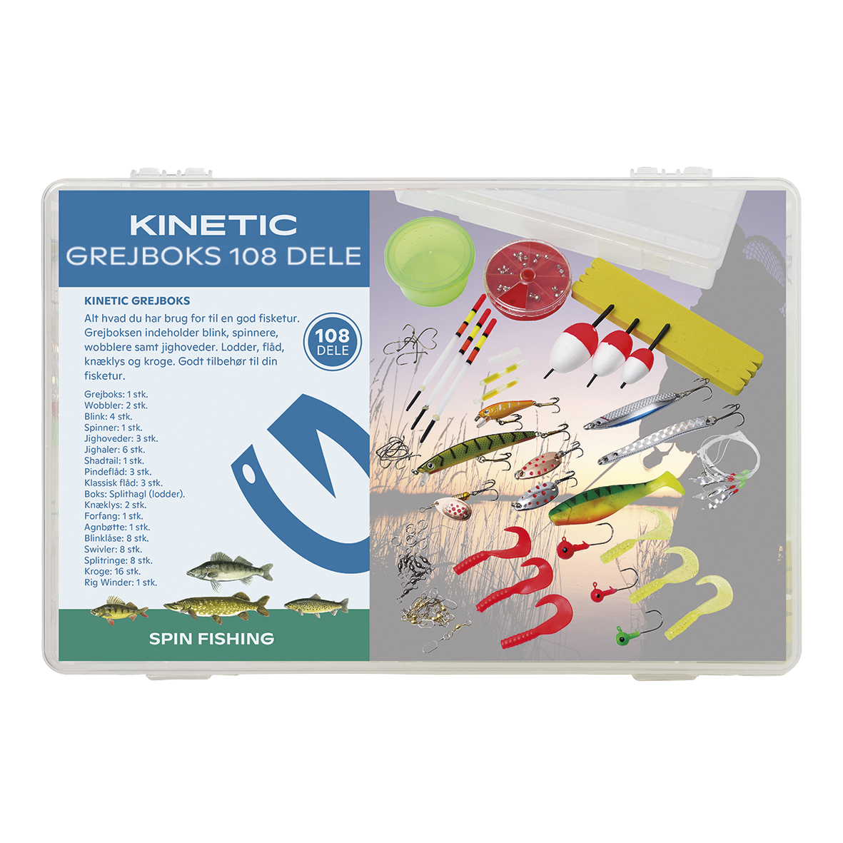 
KINETIC, 
Fishingkit 108pcs, 
Detail 1
