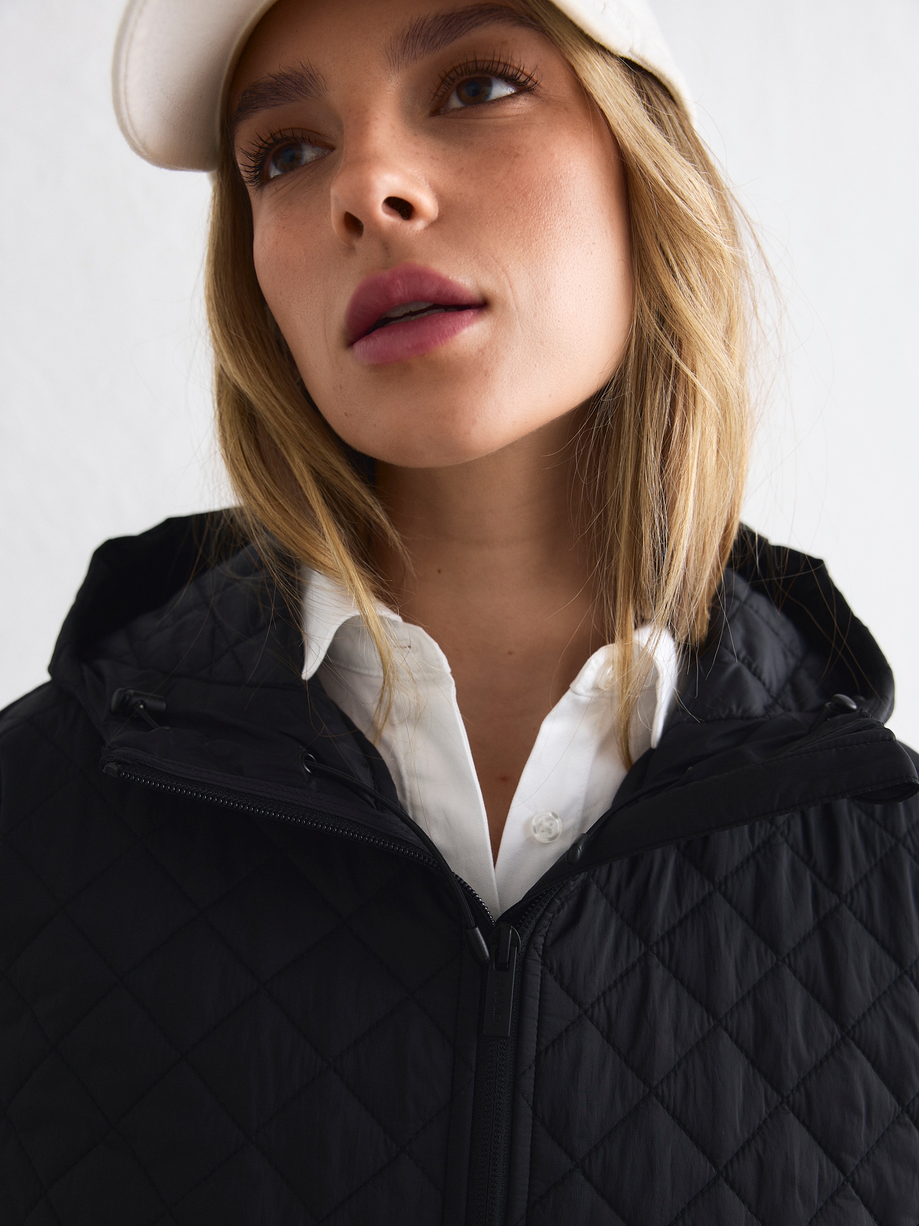 AIM&acute;N, W CROPPED QUILTED ANORAK