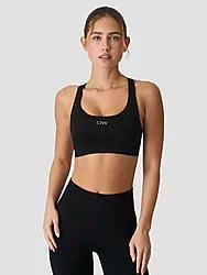 DEFINE SEAMLESS RACER BACK SPORTS BRA W - BLACK Model01 Small1x1