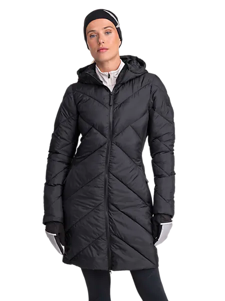 Black warm long jacket