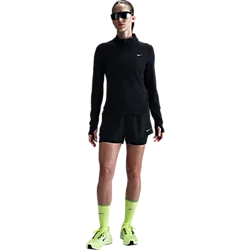 Nike Swift Women'S Dri-Fit Uv 1/2-Z - Blk/ref Silv Model01 Small1x1