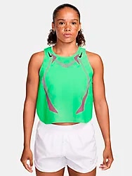 W NK AEROSWIFT DFADV CROP TANK GX - ILLUSION GREEN Model01 Small1x1