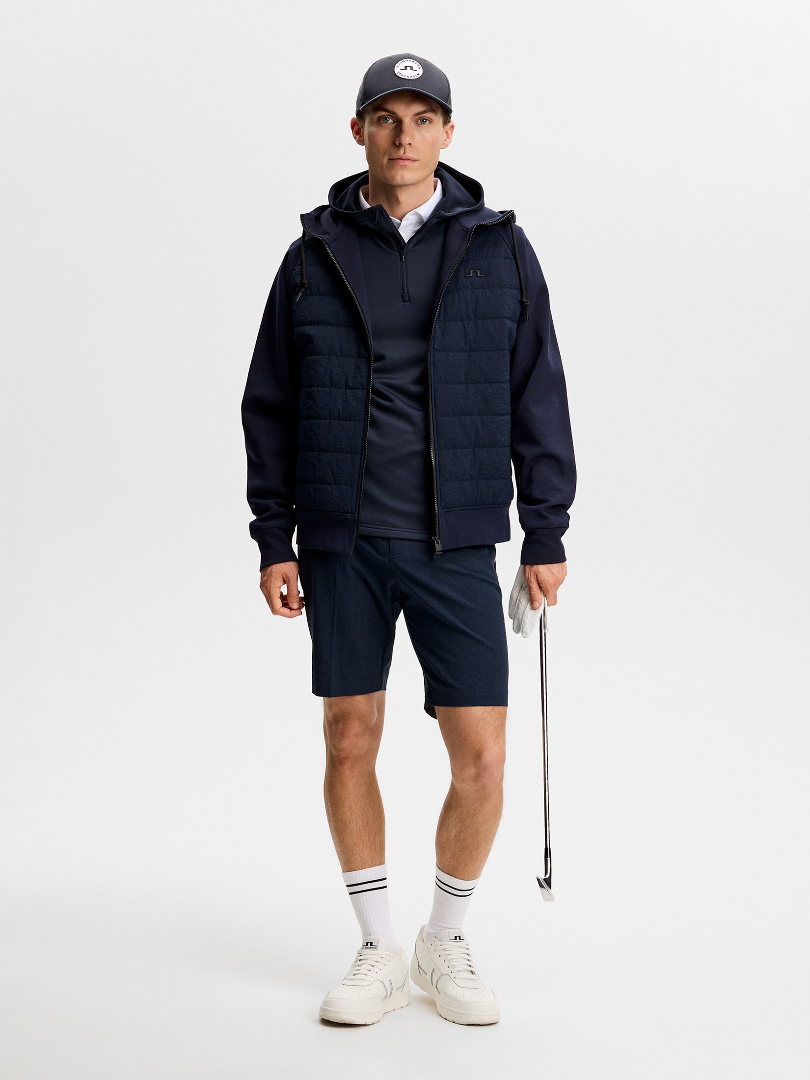 J LINDEBERG, AERIAL QUARTER ZIP HOOD