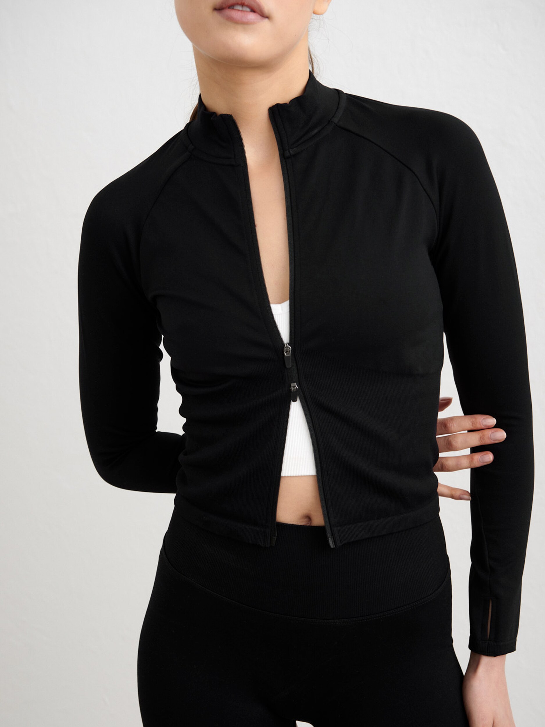 AIM&acute;N, SHAPE SEAMLESS ZIP JACKET