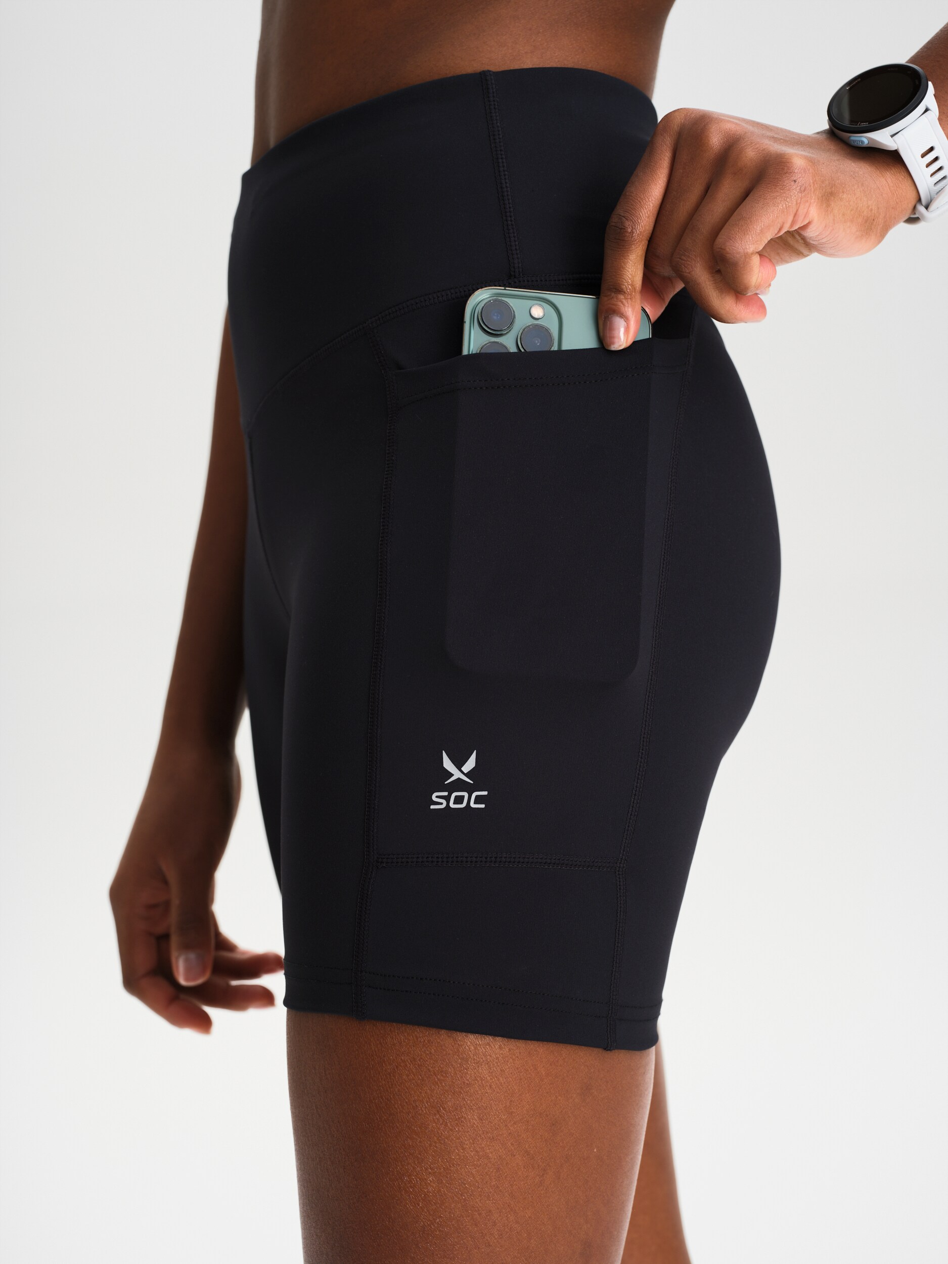 SOC, W Run Short Miles Tights