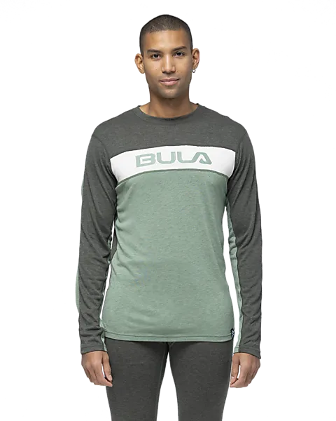 705854102101 BULA  Retro Merino Wool Crew 705854102101 BULA Retro Merino Wool Crew  Model01 Detail