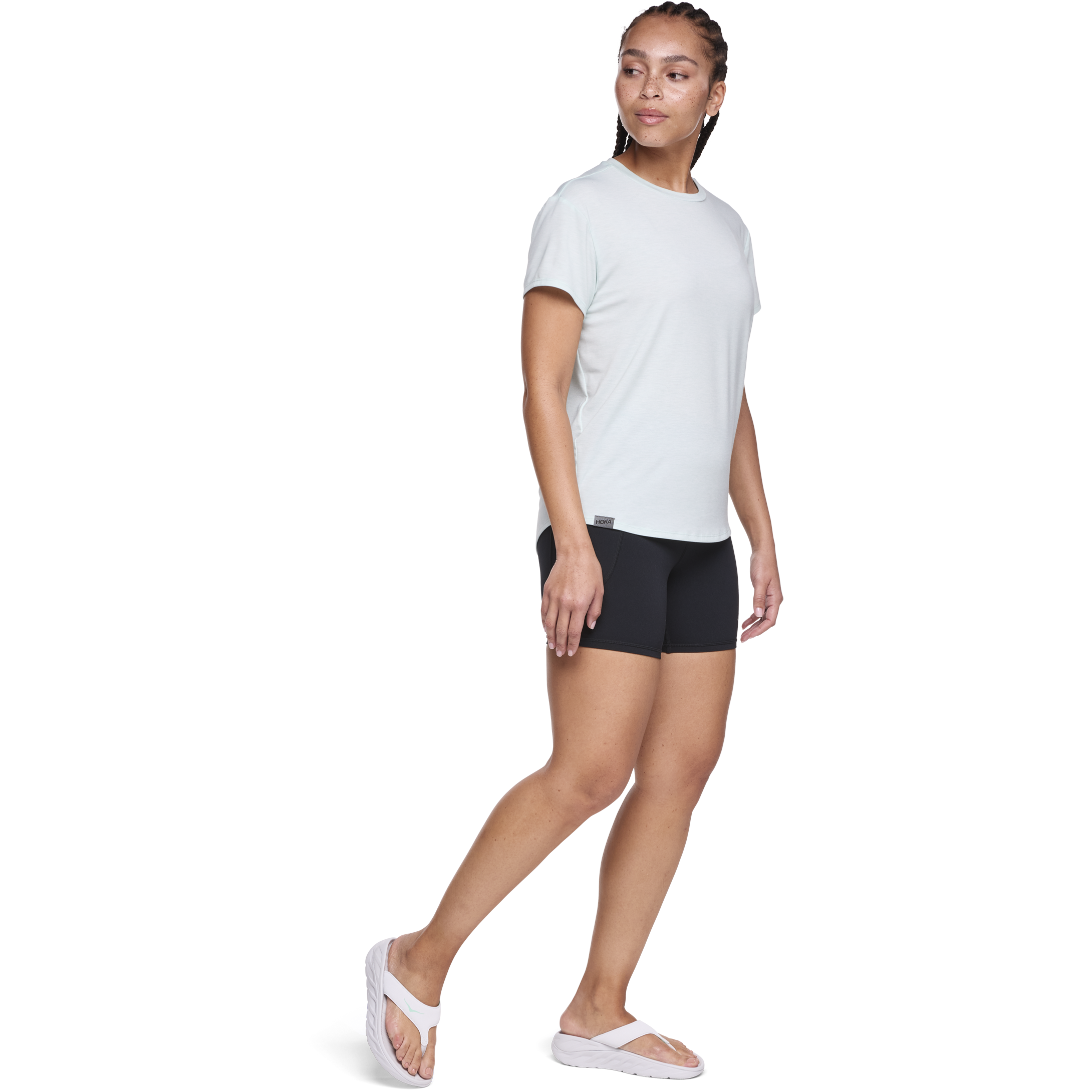 HOKA, W&nbsp;hoka&nbsp;essential&nbsp;tee&nbsp;black&nbsp;l