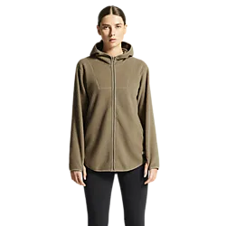 W Join Pile Fleece Fz Hood - Taupe Model01 Small1x1