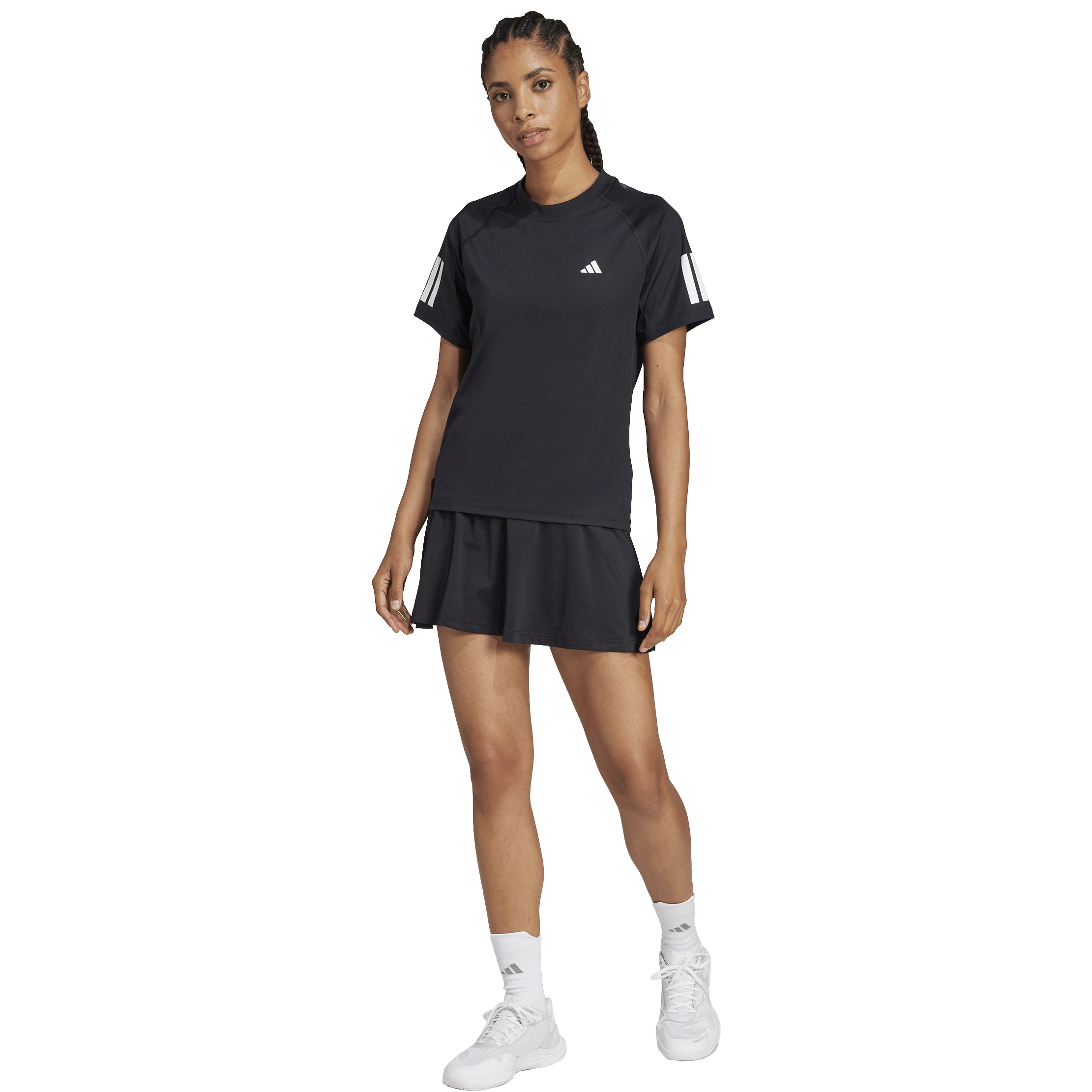 ADIDAS, W Club 3-stripe Tee