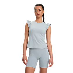 W Soft Fitness Frill Top - Abyss Grey Model01 Small1x1