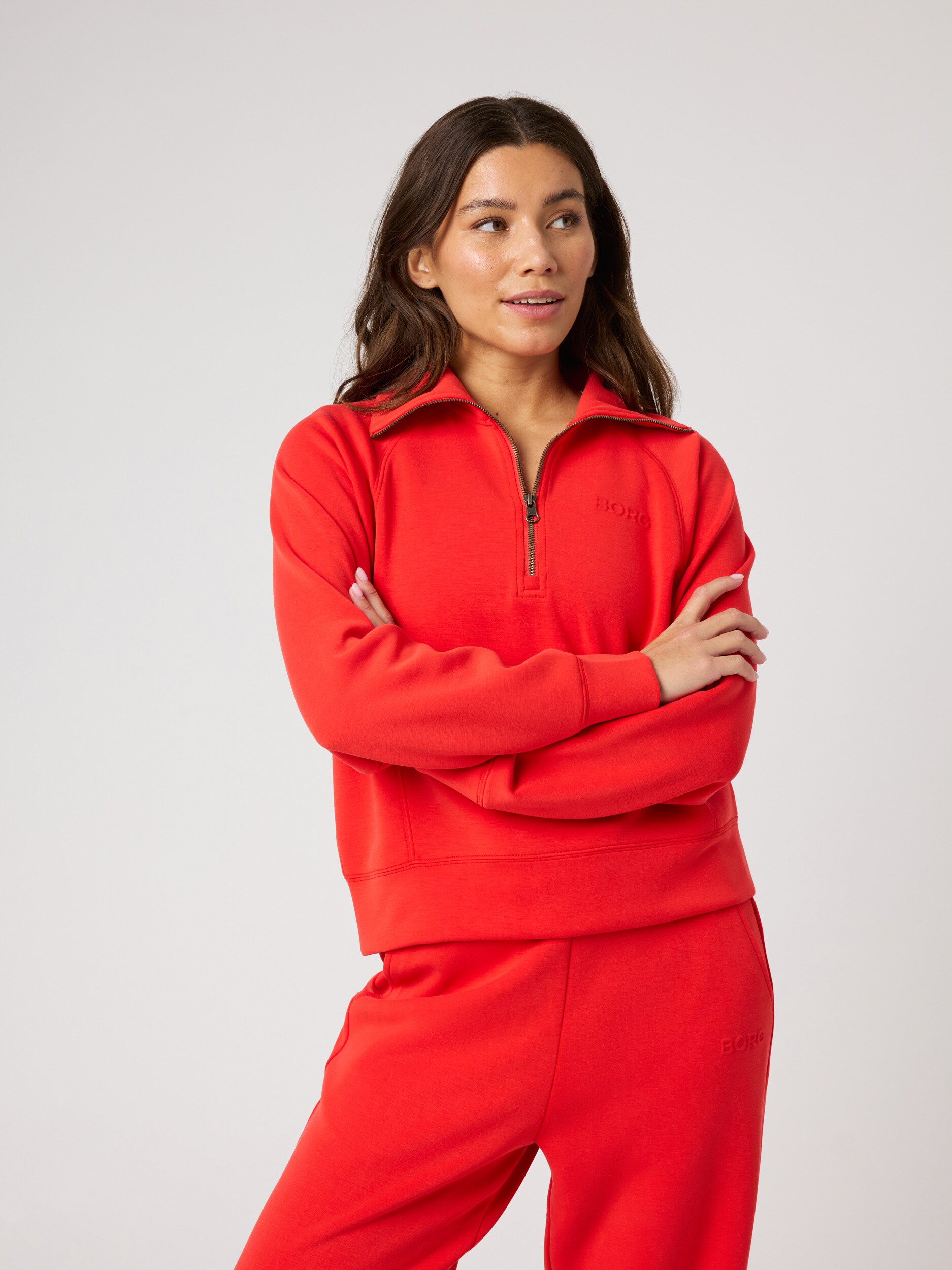 
BJ&Ouml;RN BORG, 
W STUDIO SOFT HALFZIP SWEATSHIRT, 
Detail 1
