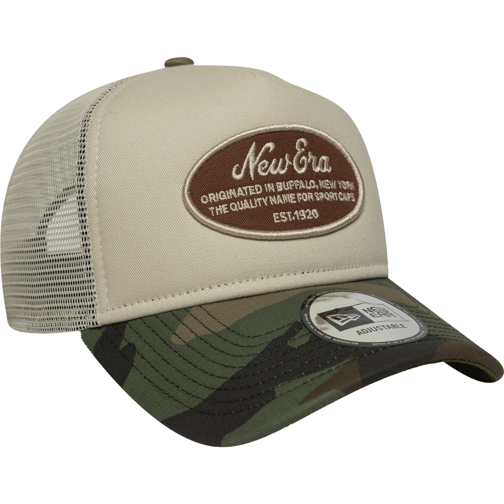 NEW ERA, Oval Patch Camo Trucker Newer