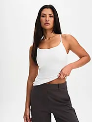 W SOFT STRAPY SINGLET - OFFWHITE Model01 Small1x1