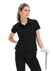 GOLF MESH POLO W - BLACK Model01 Small1x1