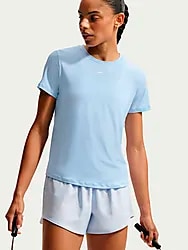 NIKE ONE CLASSIC WOMEN'S DRI-FIT SH - HYDROGEN BLUE/WHT Model01 Small1x1