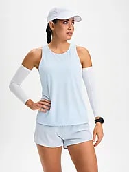W RUN AIRY SINGLET - ICE WATER Model01 Small1x1