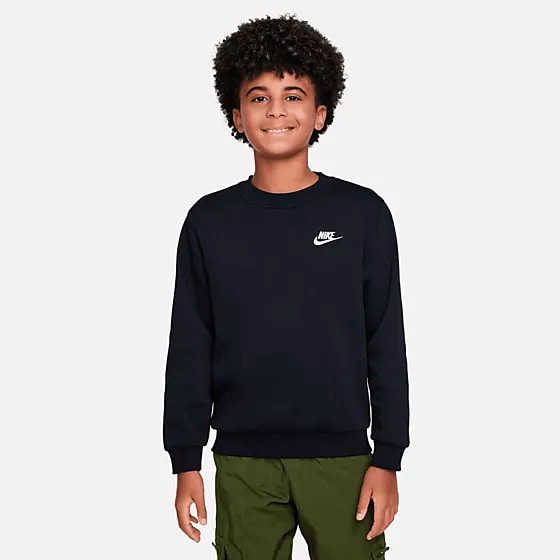 387172101101 NIKE J Nsw Club Flc Crew Ls Lbr 387172101101 NIKE J Nsw Club Flc Crew Ls Lbr Model01 Detail