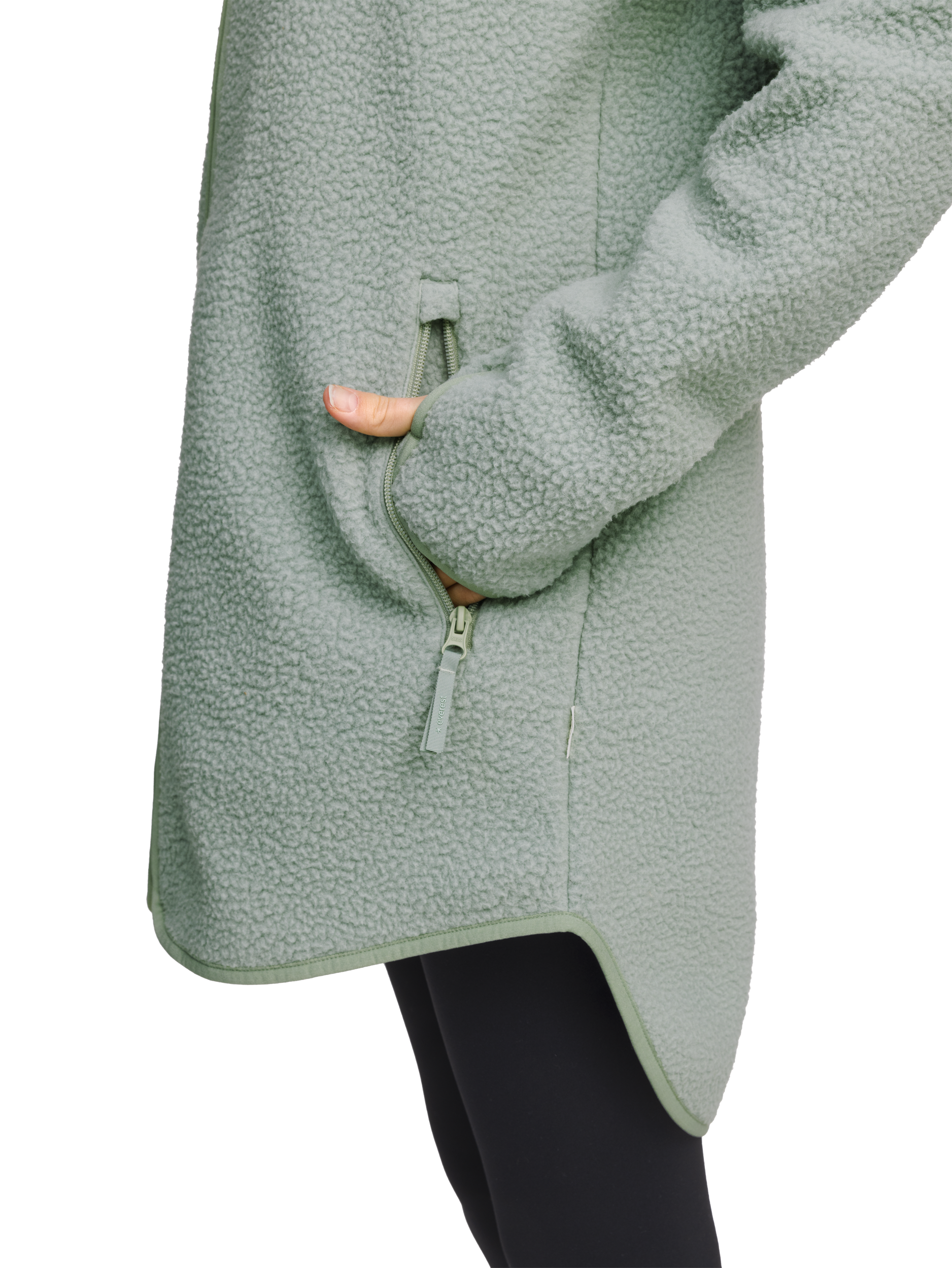 EVEREST, Pile Long Hood, l&aring;ng fleecetr&ouml;ja, dam