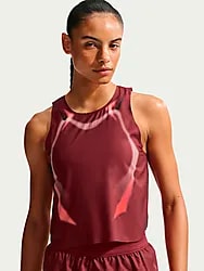 W NK AEROSWIFT DFADV CROP TANK GX - TEAM RED/BLACK Model01 Small1x1