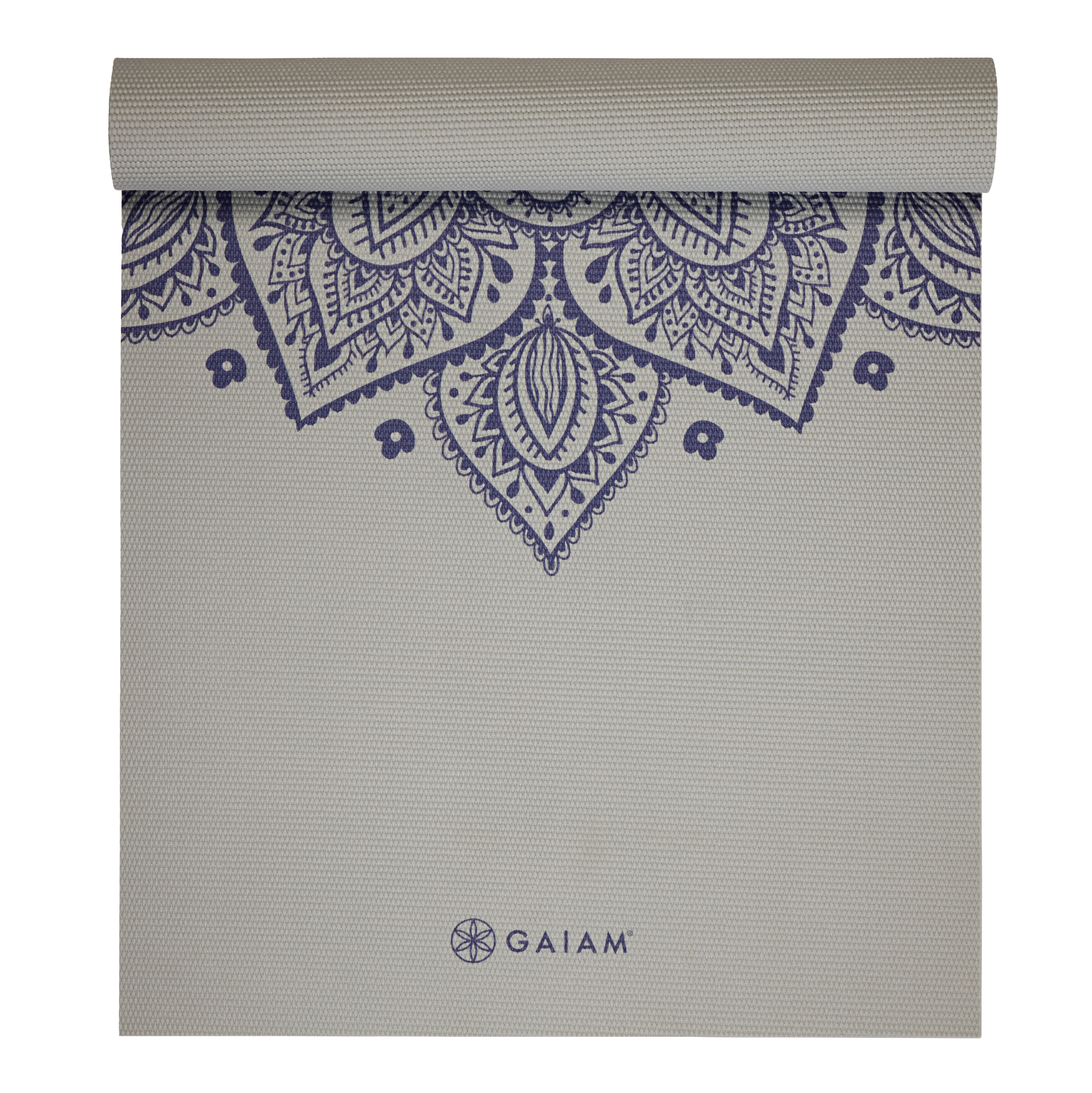 GAIAM, Sundial Flower Yoga Mat Sustained Grey 5mm