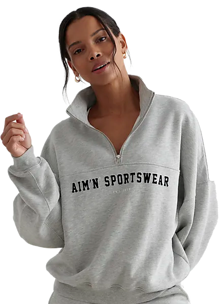 AIM´N Толстовка W Varsity с молнией до половины