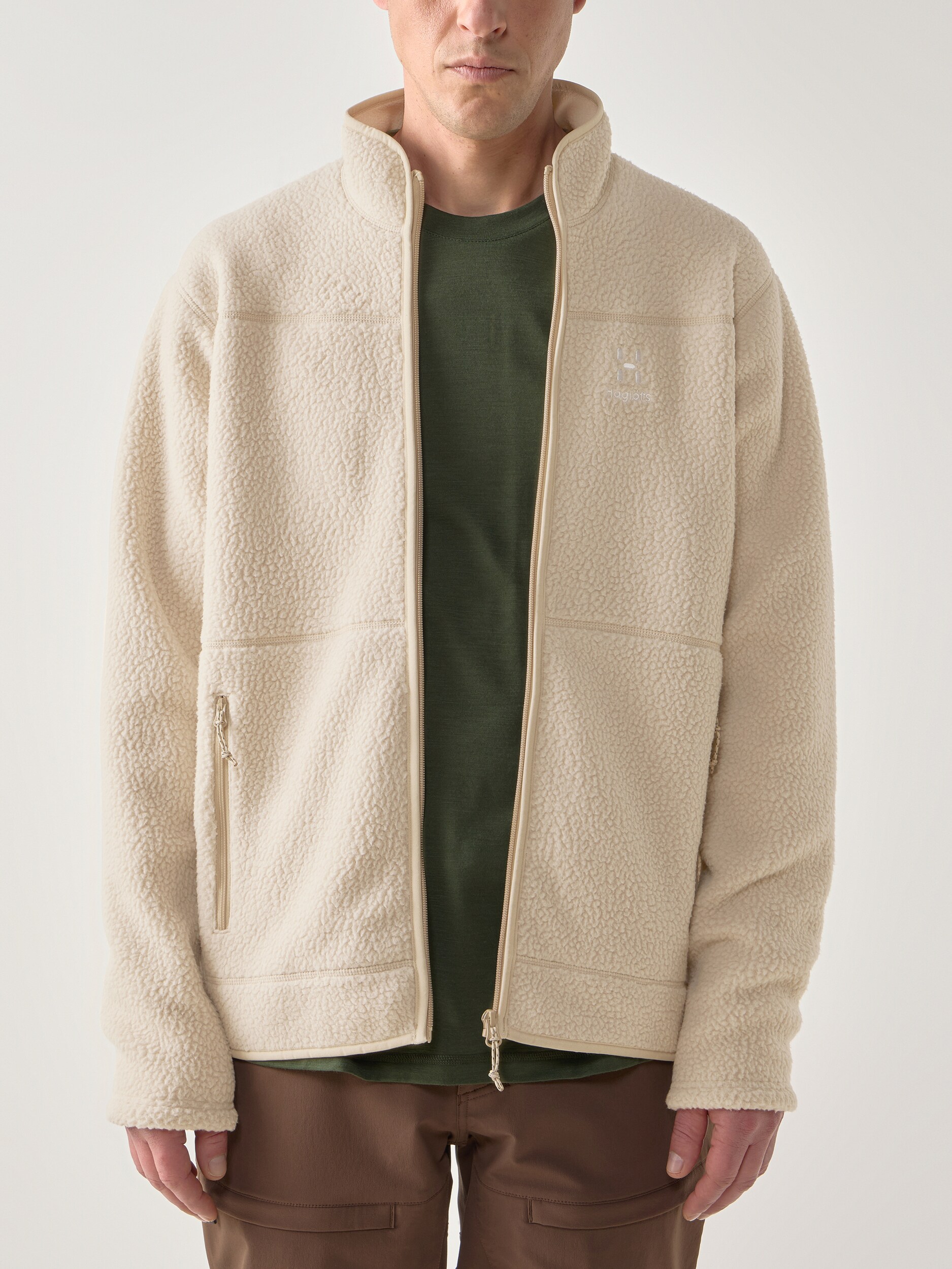 
HAGL&Ouml;FS, 
MOSSA PILE JACKET MEN, 
Detail 1
