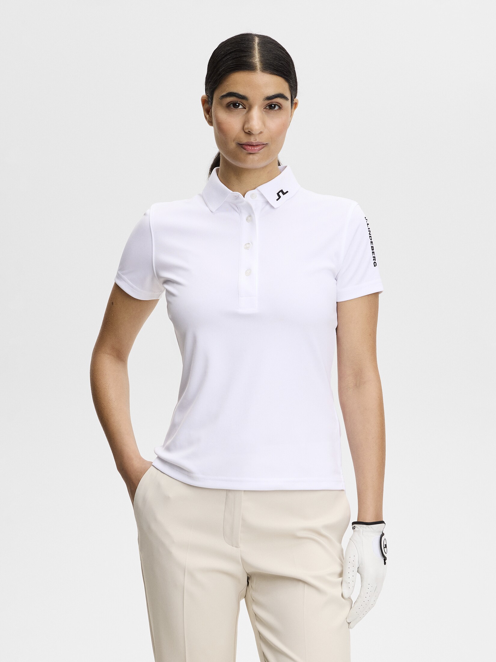 
J LINDEBERG, 
W TOUR TECH POLO, 
Detail 1
