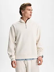 M SOFT HALF ZIP - NATURE WHITE Model01 Small1x1